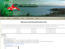 Tablet Screenshot of emeraldseadiveclub.org